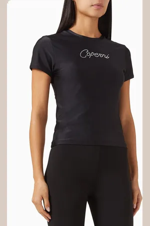 COPERNI Crystal Logo T-shirt in Stretch Jersey