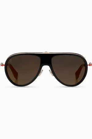 Christian Louboutin Unisex Greggo LB0004 Pilot Sunglasses in Metal