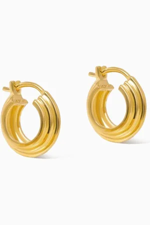 Missoma X Lucy Williams Ridge Hoop Earrings in 18kt Vermeil