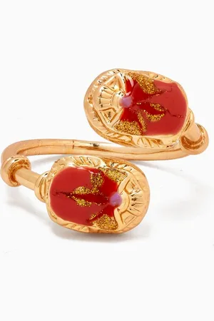 Gas Bijoux Duality Scaramouche Ring in 24kt Gold-plated Metal