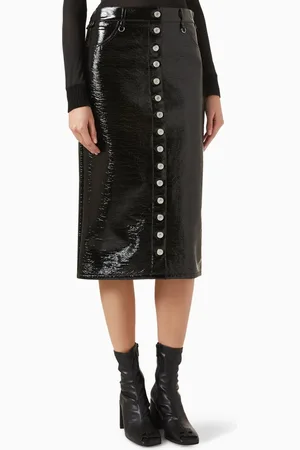 Courrèges Multiflex Midi Skirt in Vinyl