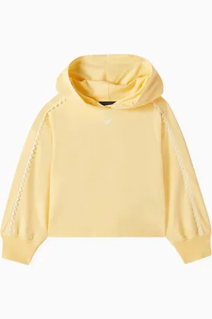 Emporio Armani Scalloped Logo Hoodie in Cotton