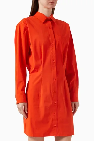GOOD AMERICAN Shirt Dress in Cotton-poplin