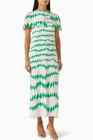 Mergim Loretta Dress & Cape Set in Silk