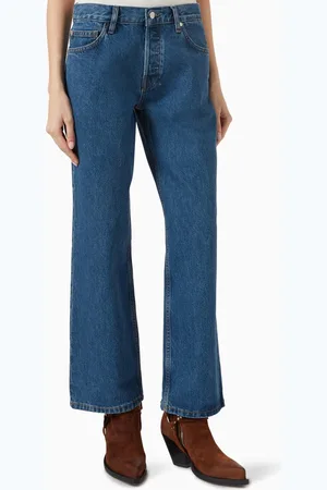 EB DENIM Cropped Low-waist Baggy Jeans in Denim