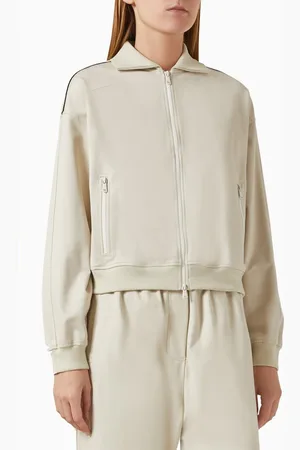 Brunello Cucinelli Monili-embellished Track Jacket in Cotton-blend