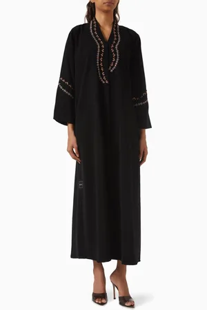 Rauaa official Thread Embroidered Abaya