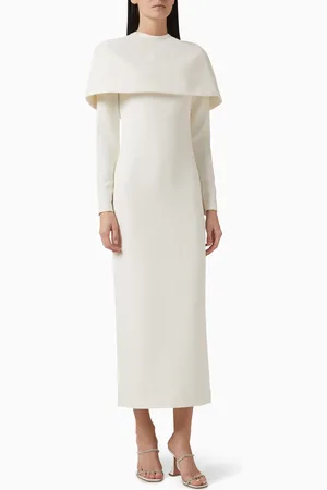 Safiyaa Gullu Midi Dress in Crepe