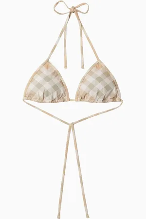Burberry Checked Triangle Bikini Top