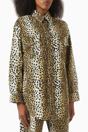 BLUMARINE Leopard-print Shirt in Cotton