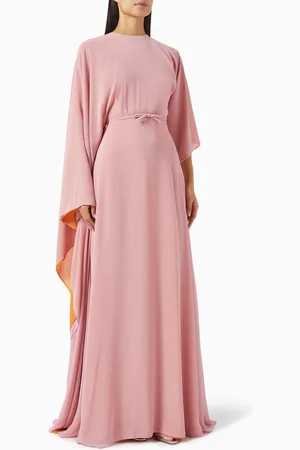 Tuvanam Layered Cape Gown in Chiffon