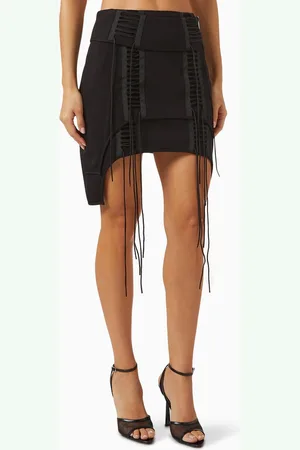 Helmut Lang Aviator Knit Mini Skirt in Rayon Blend