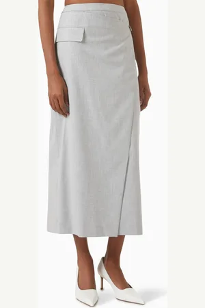 12 STOREEZ Asymmetric Skirt in Viscose-blend
