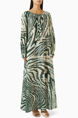 ON THE ISLAND Paros Printed Kaftan in Cotton