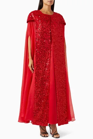 BYK Embellished Cape Midi Dress