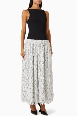 Anna Quan Leni Fringed Maxi Dress in Ribbed-jersey