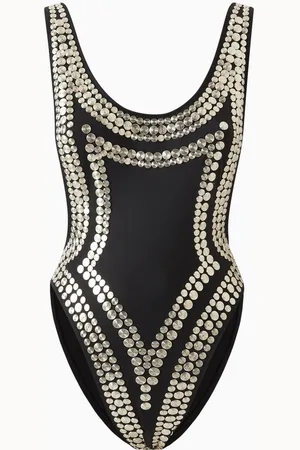 Norma Kamali Marissa Stud-embellished One-piece Swimsuit