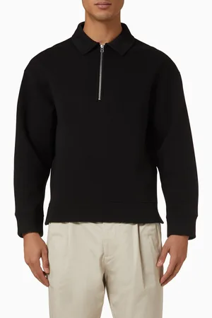 COS Scuba-Jersey Half-Zip Polo Shirt