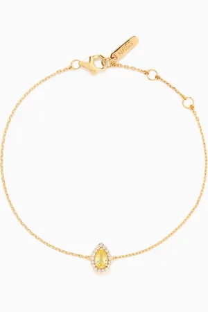 Nass Framed Teardrop Sapphire & Diamond Bracelet in 18kt Gold