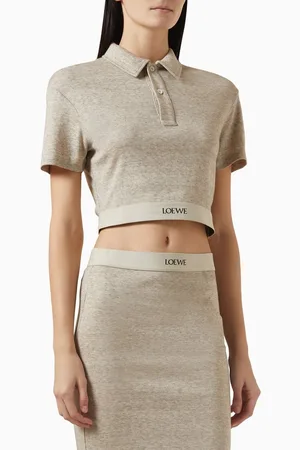 Loewe Crop Logo-waist Polo Shirt