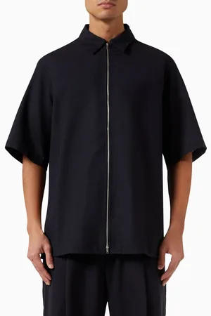STUDIO NICHOLSON Method Zip Shirt in Cotton
