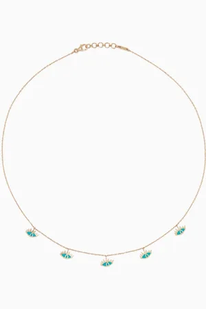 BIL ARABI Eye Charm Necklace in 18kt Yellow Gold