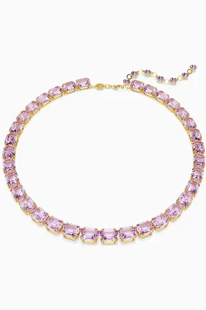Swarovski Millenia Tennis Necklace in Gold-tone Metal