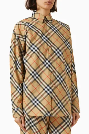 Burberry Check Long-sleeve Shirt in Cotton