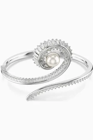 Swarovski X Ariana Grande Cuff Bangle in Rhodium-plated Metal