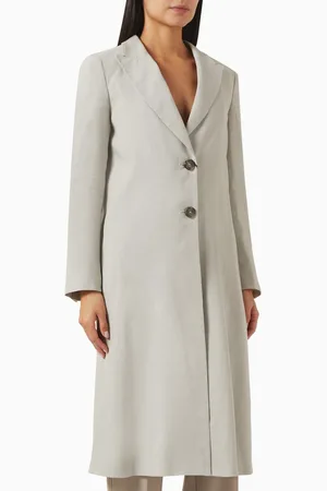 MARELLA Renata Trench Coat in Viscose & Linen