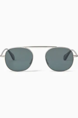 GARRETT LEIGHT Van Buren II Sunglasses in Metal