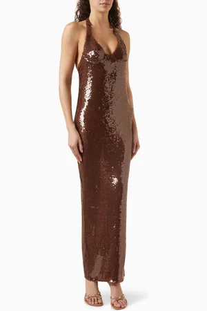 Ilkyaz Ozel Coralie Halterneck Gown