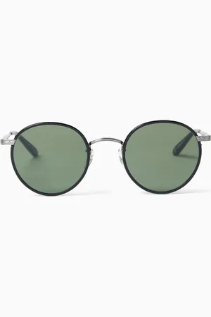GARRETT LEIGHT Wilson Sunglasses in Stainless Steel
