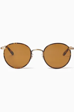 GARRETT LEIGHT Wilson Sunglasses in Stainless Steel