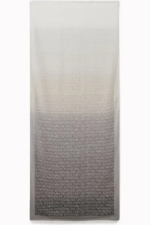 Emporio Armani Logo Ombré Scarf in Viscose-blend