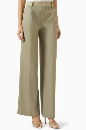 CHRISTOPHER ESBER Tailored Pants in Cotton & Leather
