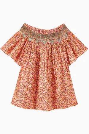 BONPOINT Nella Smocked Blouse in Cotton