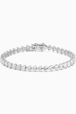 Fergus James Heart Shaped Diamond Tennis Bracelet in 18kt Gold