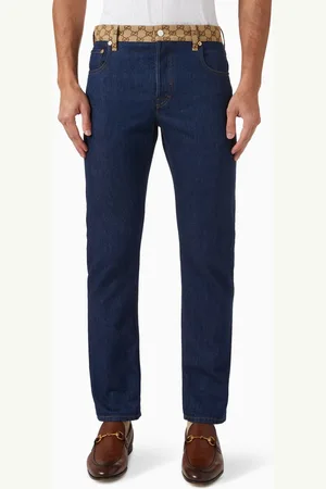 Gucci GG Canvas Waistband Jeans in Denim