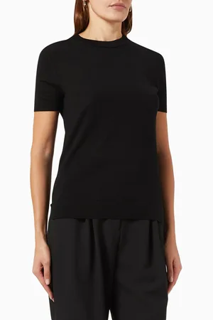 HUGO BOSS Short-sleeve Sweater in Wool