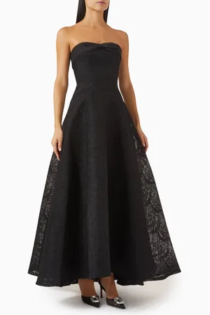 Tuvanam Strapless Gown in Lace