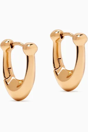 Coach Signature C Huggie Earrings in Metal