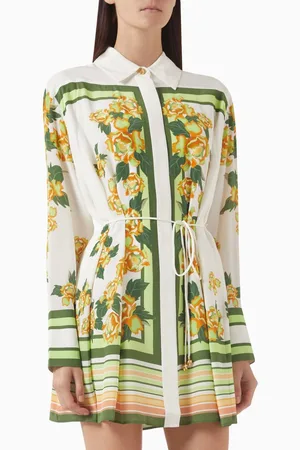 AJE Secret Border Mini Dress in Silk