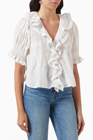 Doen Sula Frill Top in Silk