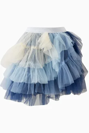 RASPBERRY PLUM Ada Layered Skirt in Mesh