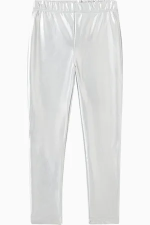 MONNALISA Metallic Leggings in Faux Leather