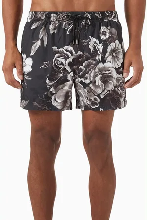 Dolce & Gabbana Floral Print Swim Shorts in Nylon