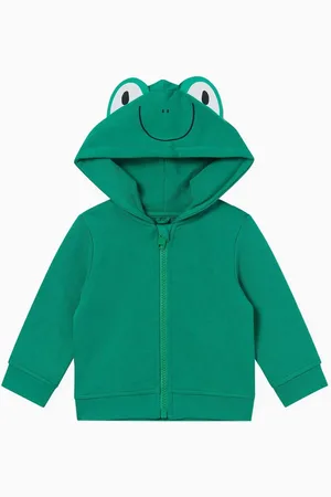 Stella McCartney Baby Frog Pop Up Eyes Hoodie in Organic Cotton