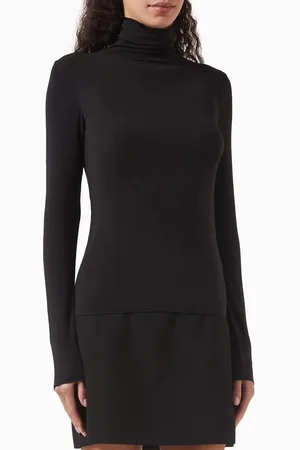 12 STOREEZ Rollneck Top in Stretch Viscose-blend