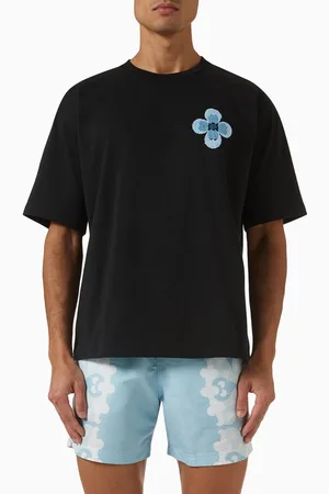 COMMAS Floral Boucle Embroidered T-shirt in Cotton